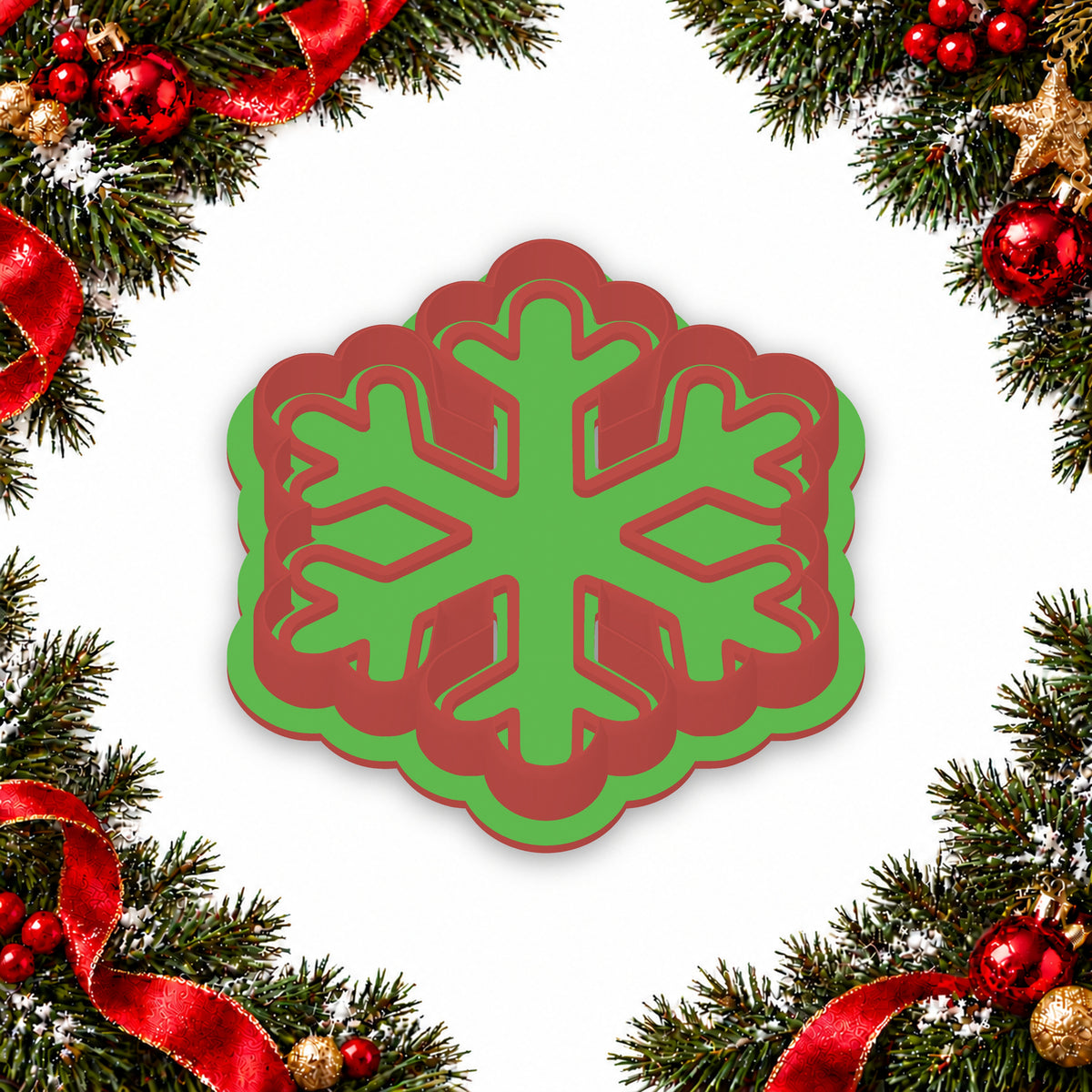 Snowflake assembled cutter and embosser