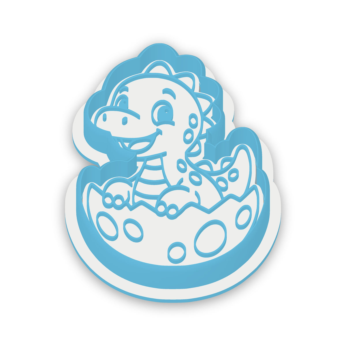 Hatching Dinosaur assembled cutter and embosser
