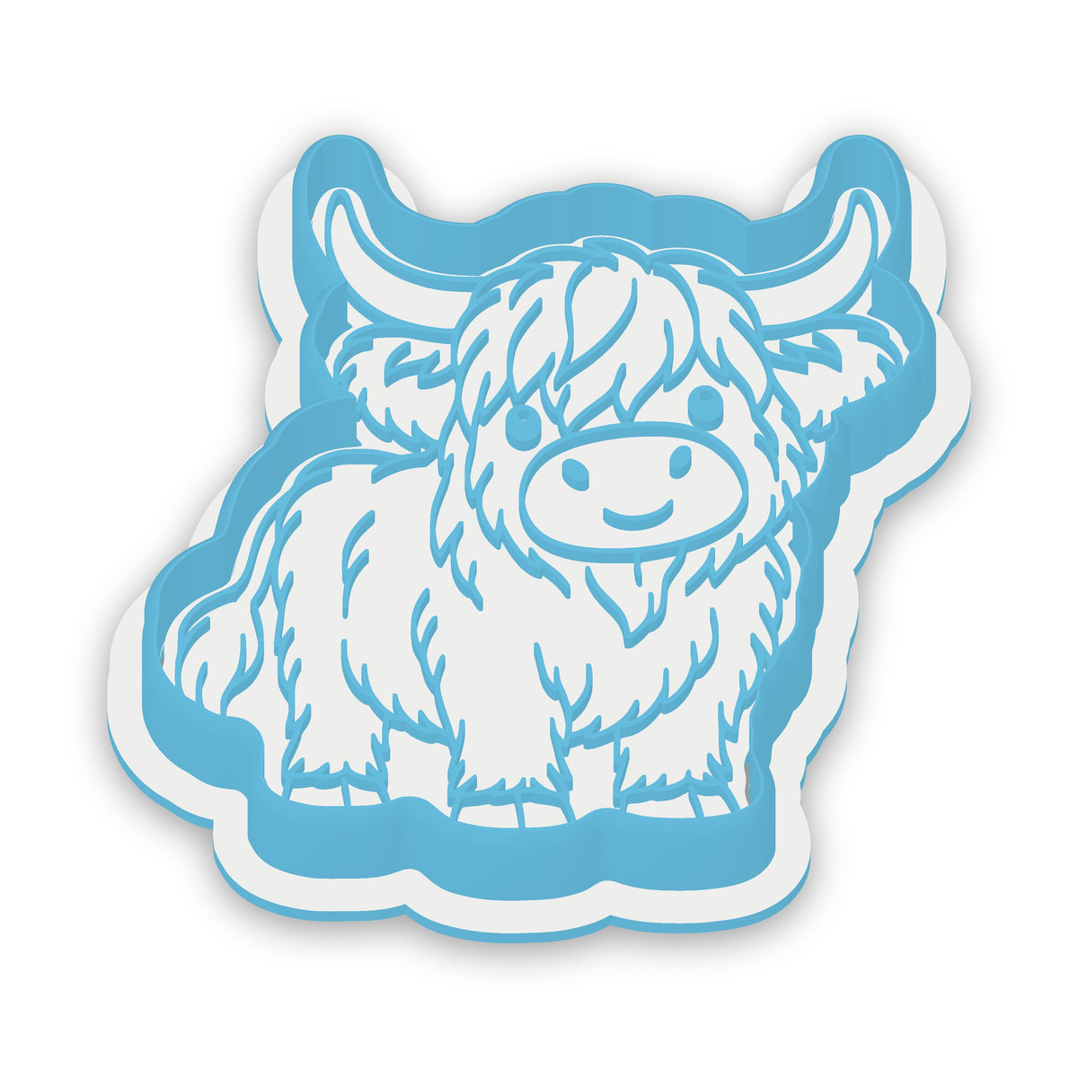 Highland Cow assembled cutter and embosser