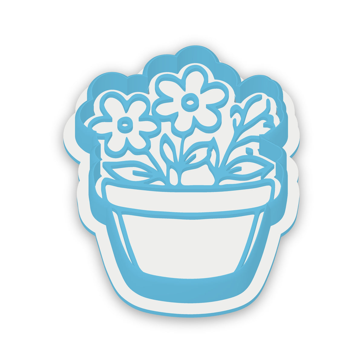 Flowerpot assembled cutter and embosser