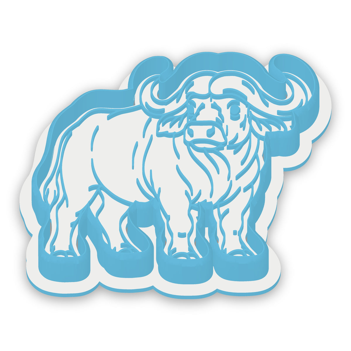 African Buffalo assembled cutter and embosser