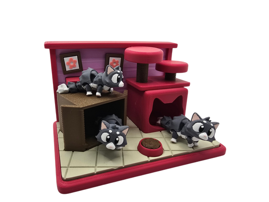 Cute Cats Diorama Set