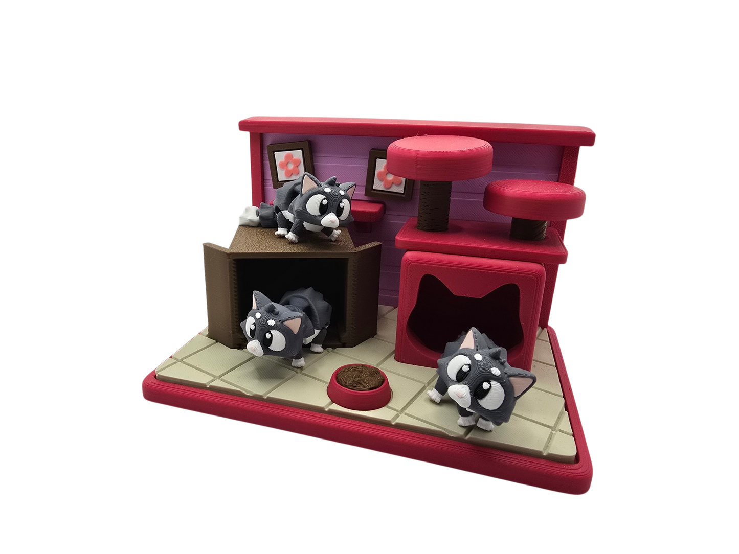 Cute Cats Diorama Set