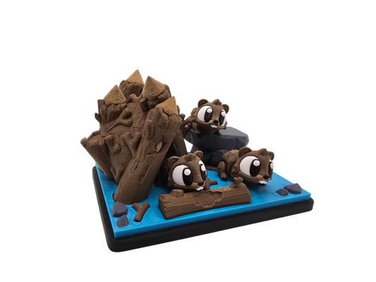 Beaver Diorama Set