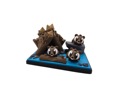 Beaver Diorama Set