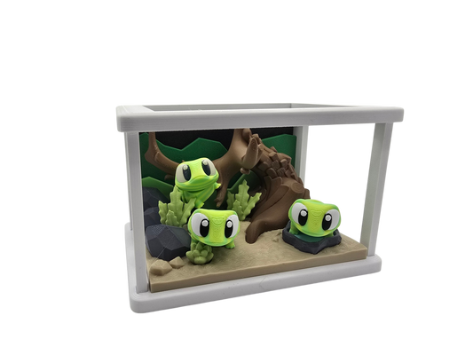 Frog Terrarium Diorama Set