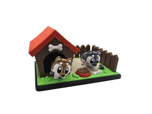 German Shepherd Kennel Diorama Set
