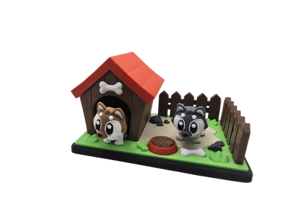 German Shepherd Kennel Diorama Set
