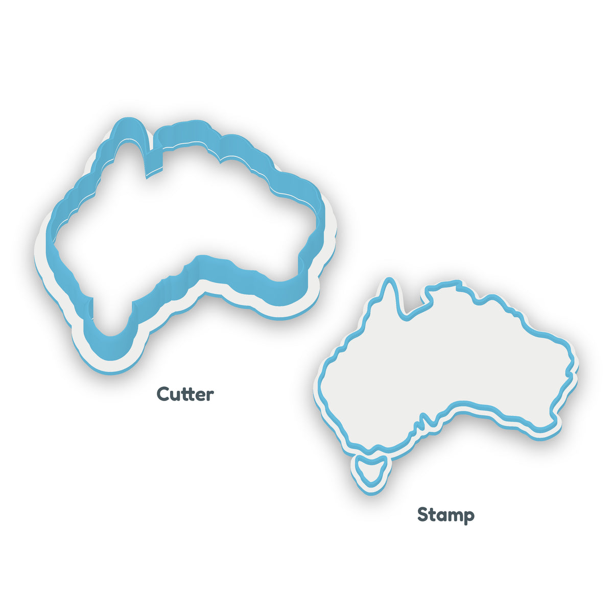 Australia Outline cookie cutter and stamp set - image 2
