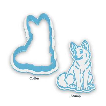 Dingo separate cookie cutter and matching embosser
