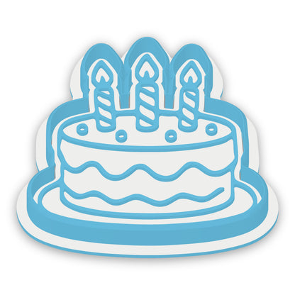 Birthday Cake assembled cutter and embosser