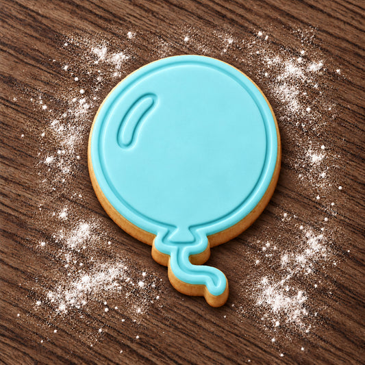 Balloon decorated fondant cookie