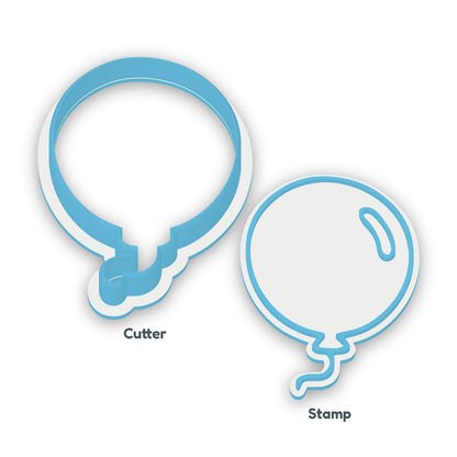 Balloon separate cookie cutter and matching embosser