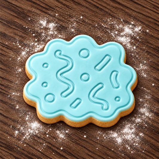 Confetti Plaque decorated fondant cookie