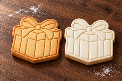 Present plain and white fondant cookie examples