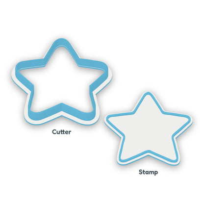 Star separate cookie cutter and matching embosser