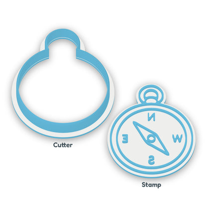Compass separate cookie cutter and matching embosser
