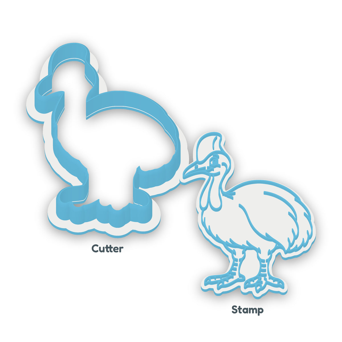 Cassowary Cookie Cutter & Embosser Set
