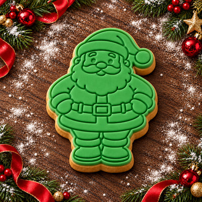 Full Body Santa decorated fondant cookie