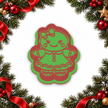 Gingerbread Girl assembled cutter and embosser