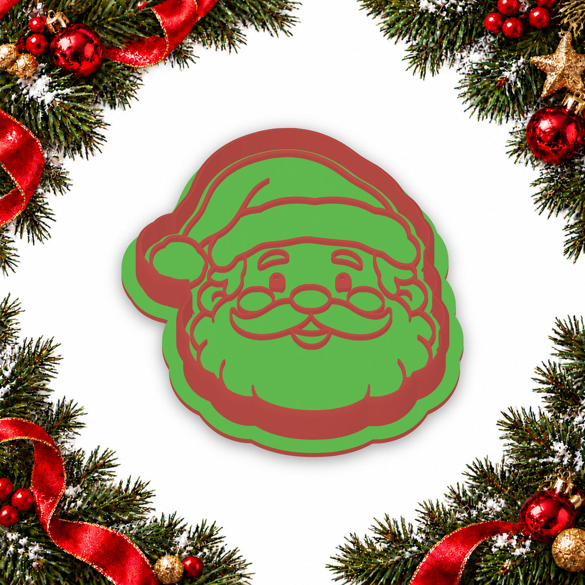 Santa Face assembled cutter and embosser