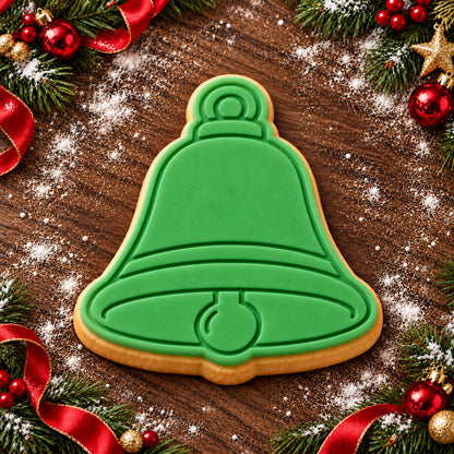 Bell decorated fondant cookie