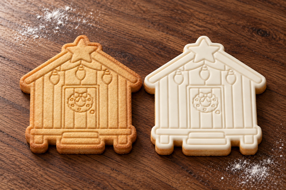 Christmas Beach Hut cookie cutter and embosser set - image 3