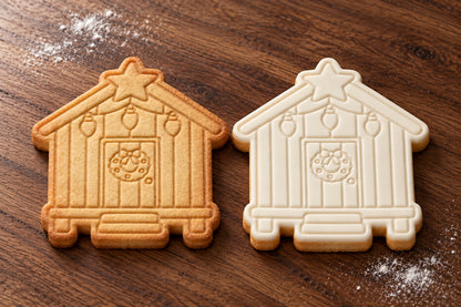 Christmas Beach Hut cookie cutter and embosser set - image 3