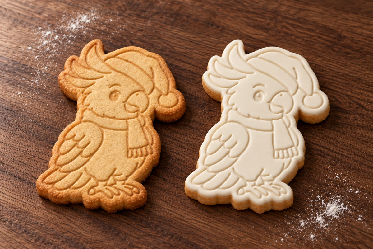 Christmas Cockatoo cookie cutter and embosser set - image 3