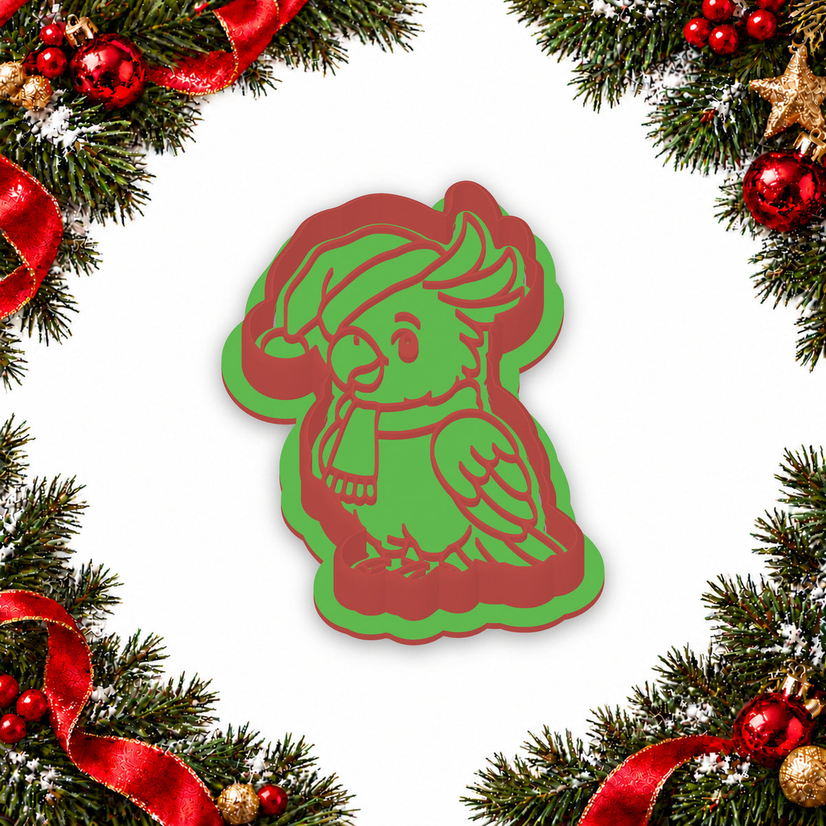 Christmas Cockatoo cookie cutter and embosser set - image 4