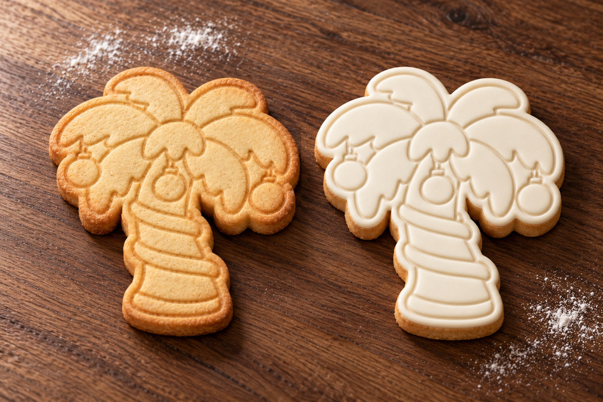 Christmas Palm Tree cookie cutter and embosser set - image 3