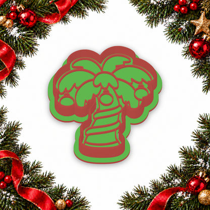 Christmas Palm Tree cookie cutter and embosser set - image 4