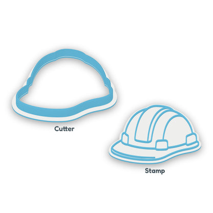 Hard Hat separate cookie cutter and matching embosser
