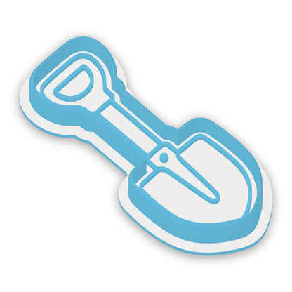 Shovel assembled cutter and embosser