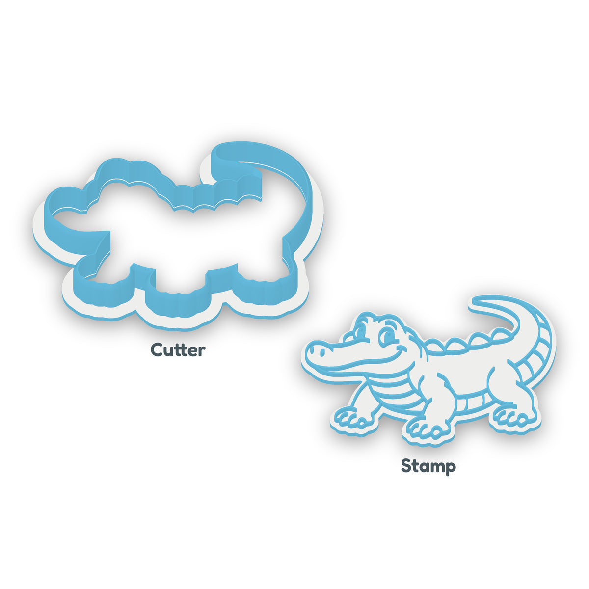 Crocodile Cookie Cutter & Embosser Set