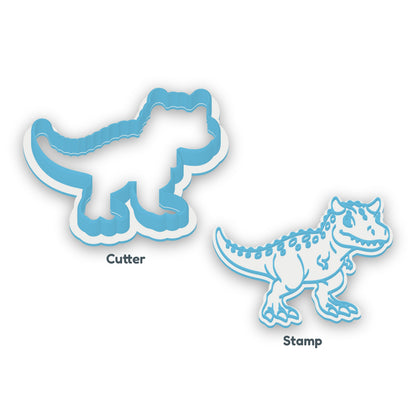 Carnotaurus separate cookie cutter and matching embosser