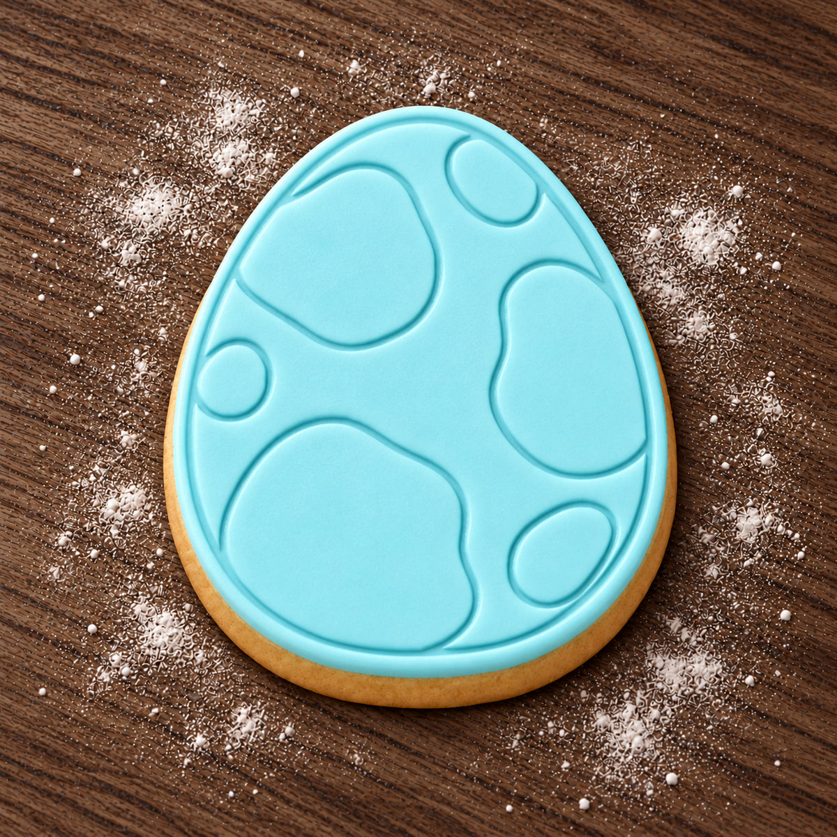 Dinosaur Egg decorated fondant cookie