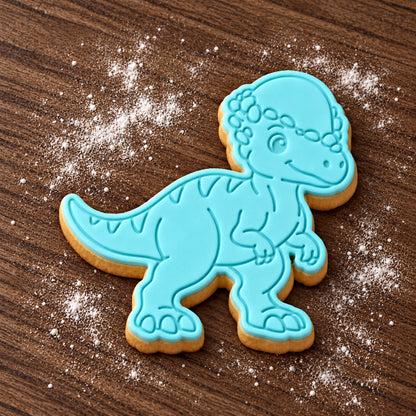 Pachycephalosaurus decorated fondant cookie