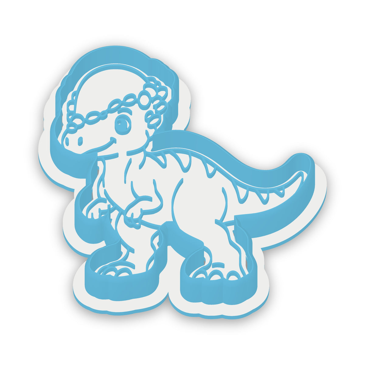 Pachycephalosaurus assembled cutter and embosser