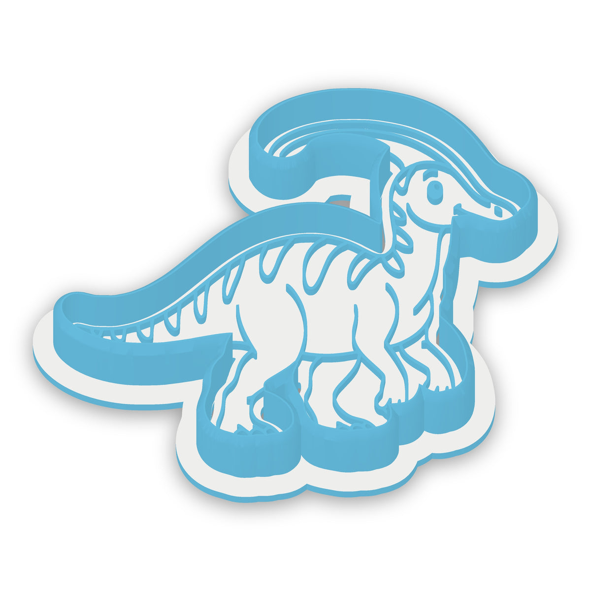 Parasaurolophus assembled cutter and embosser