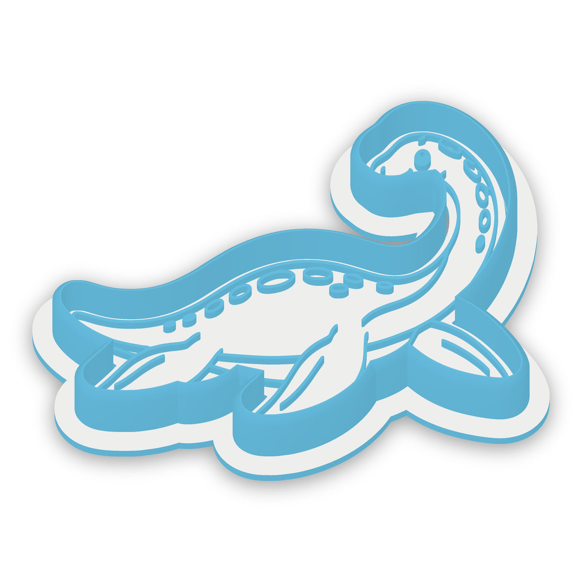 Plesiosaurus assembled cutter and embosser
