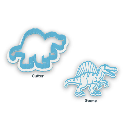 Spinosaurus separate cookie cutter and matching embosser
