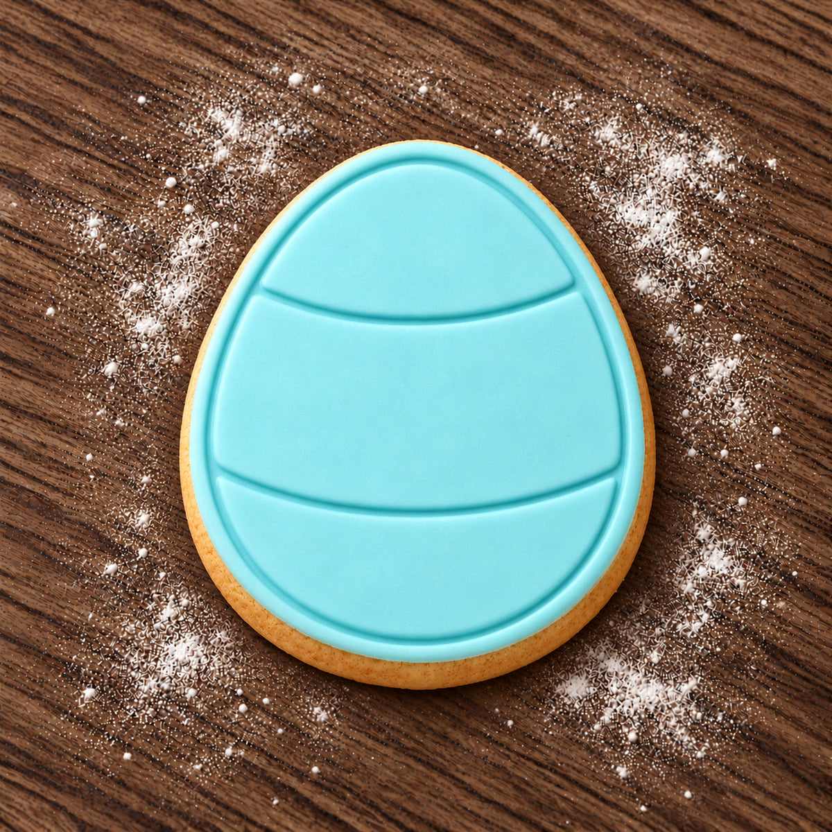 Easter Egg decorated fondant cookie