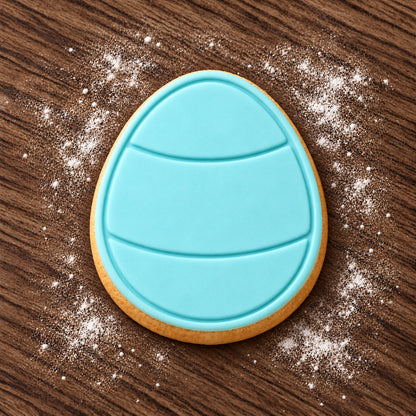 Easter Egg decorated fondant cookie