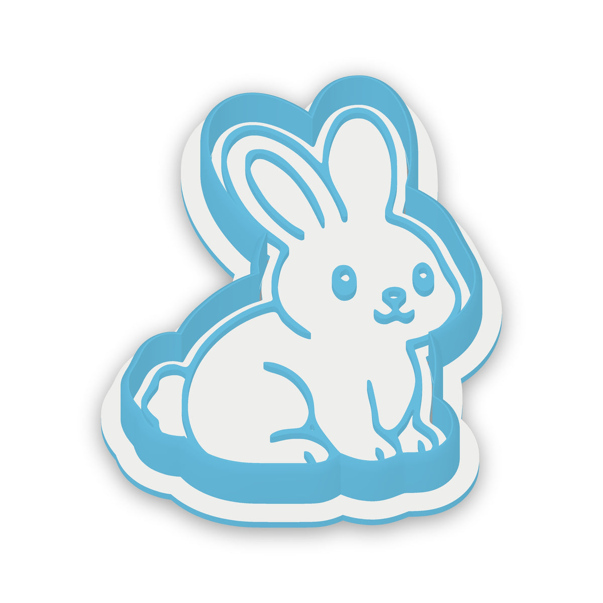 Sitting Bunny assembled cutter and embosser