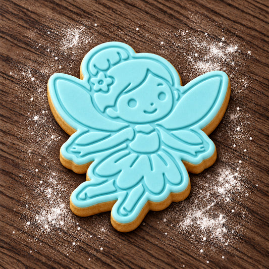 Fairy decorated fondant cookie