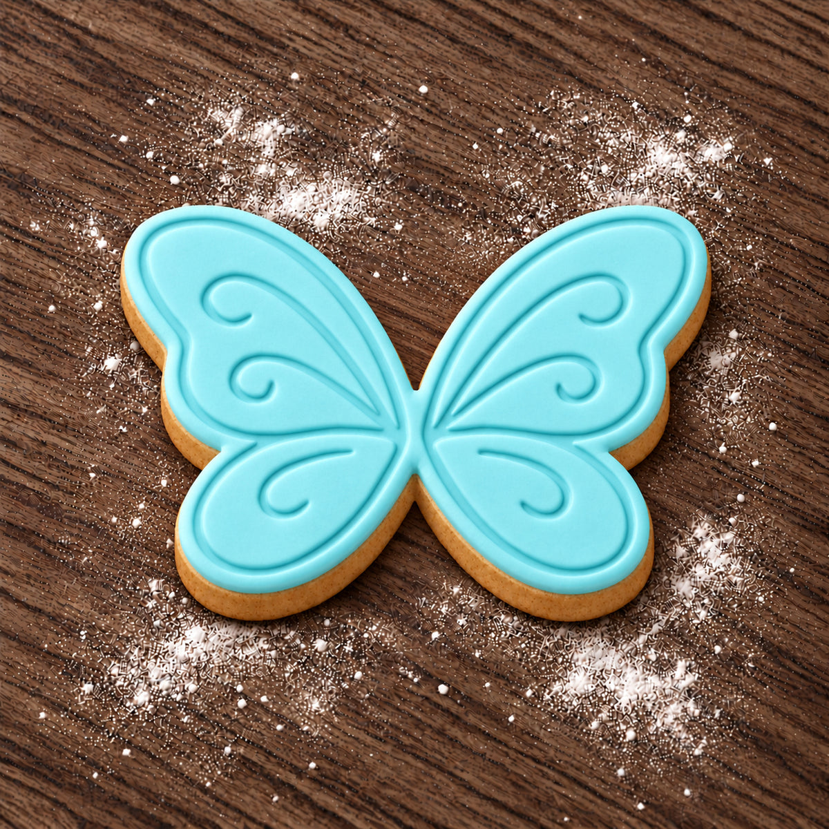 Fairy Wings decorated fondant cookie