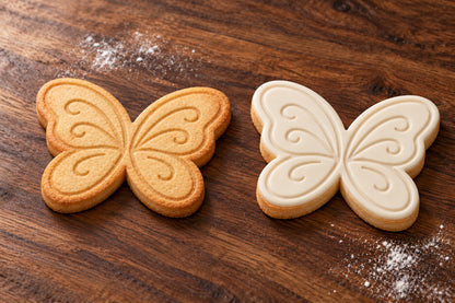 Fairy Wings plain and white fondant cookie examples