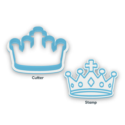 King's Crown separate cookie cutter and matching embosser