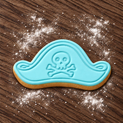 Pirate Hat decorated fondant cookie